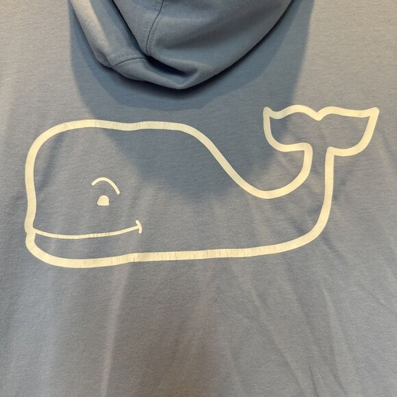 Vineyard Vines Edgartown Lightweight Hoodie Women's Small Light Blue Whale - Picture 6 of 9